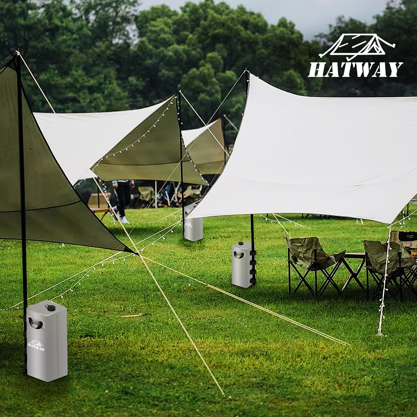 Hatway stabilizing a backyard gazebo providing secure anchoring during outdoor use