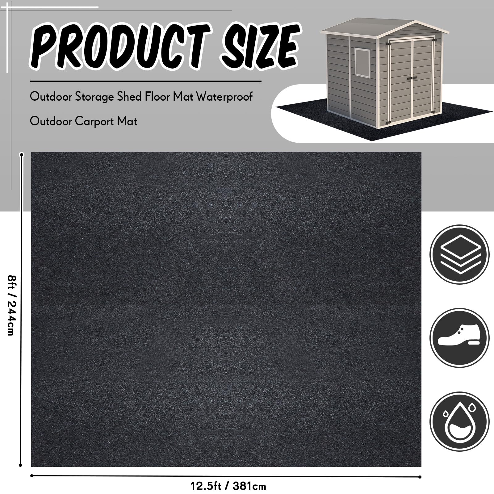 Haull felt surface close-up showing absorbent texture for spill control