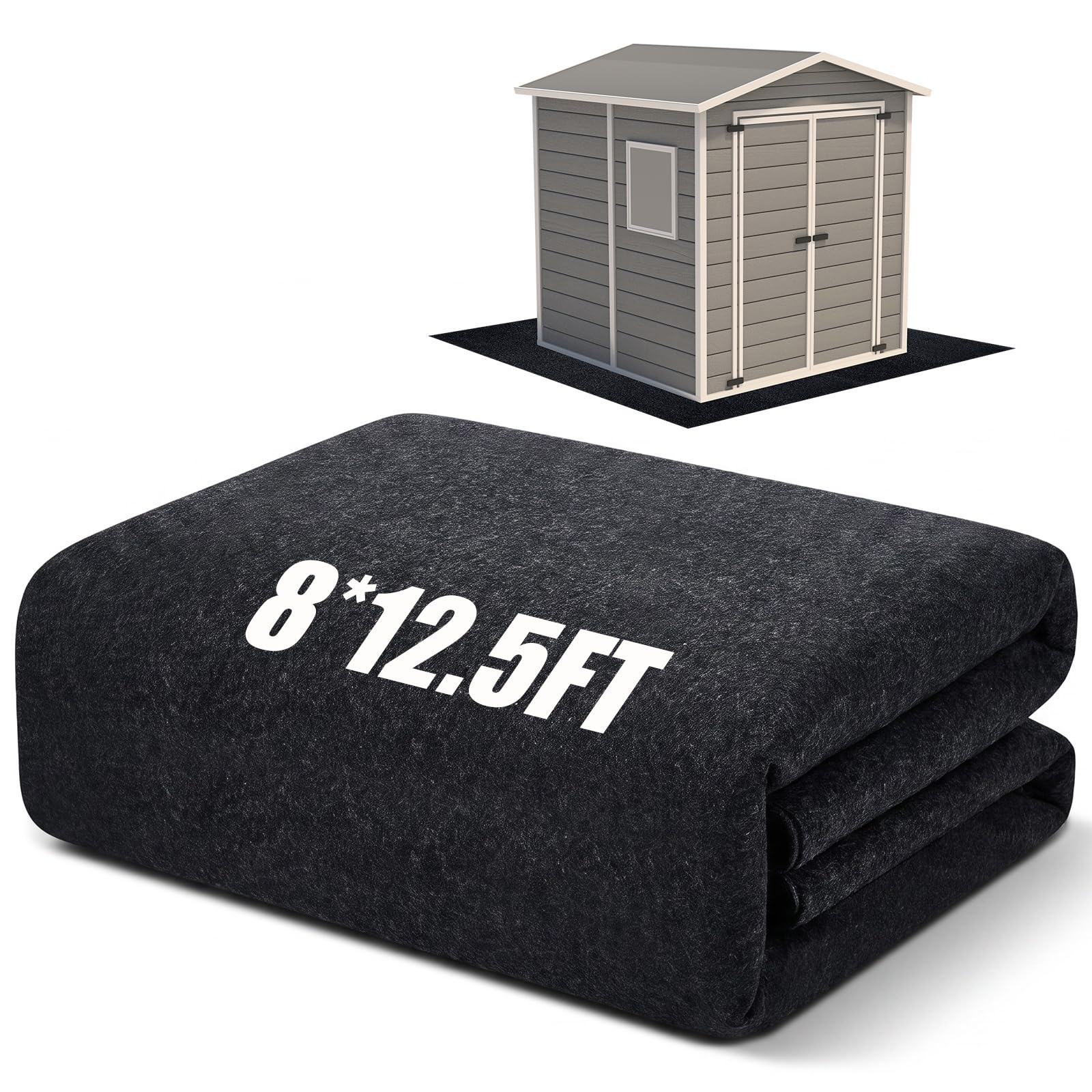 Haull front view full-size mat protecting shed floor and reducing moisture