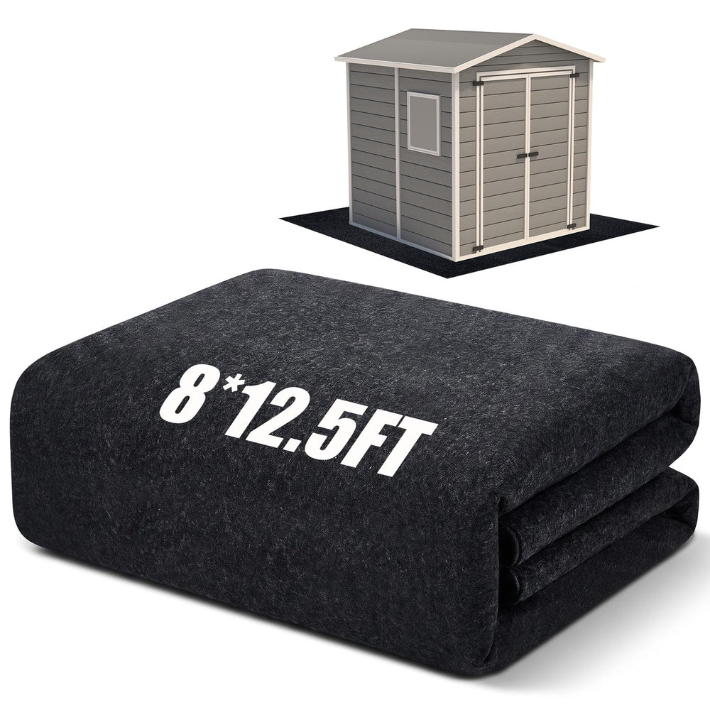 Haull front view full-size mat protecting shed floor and reducing moisture