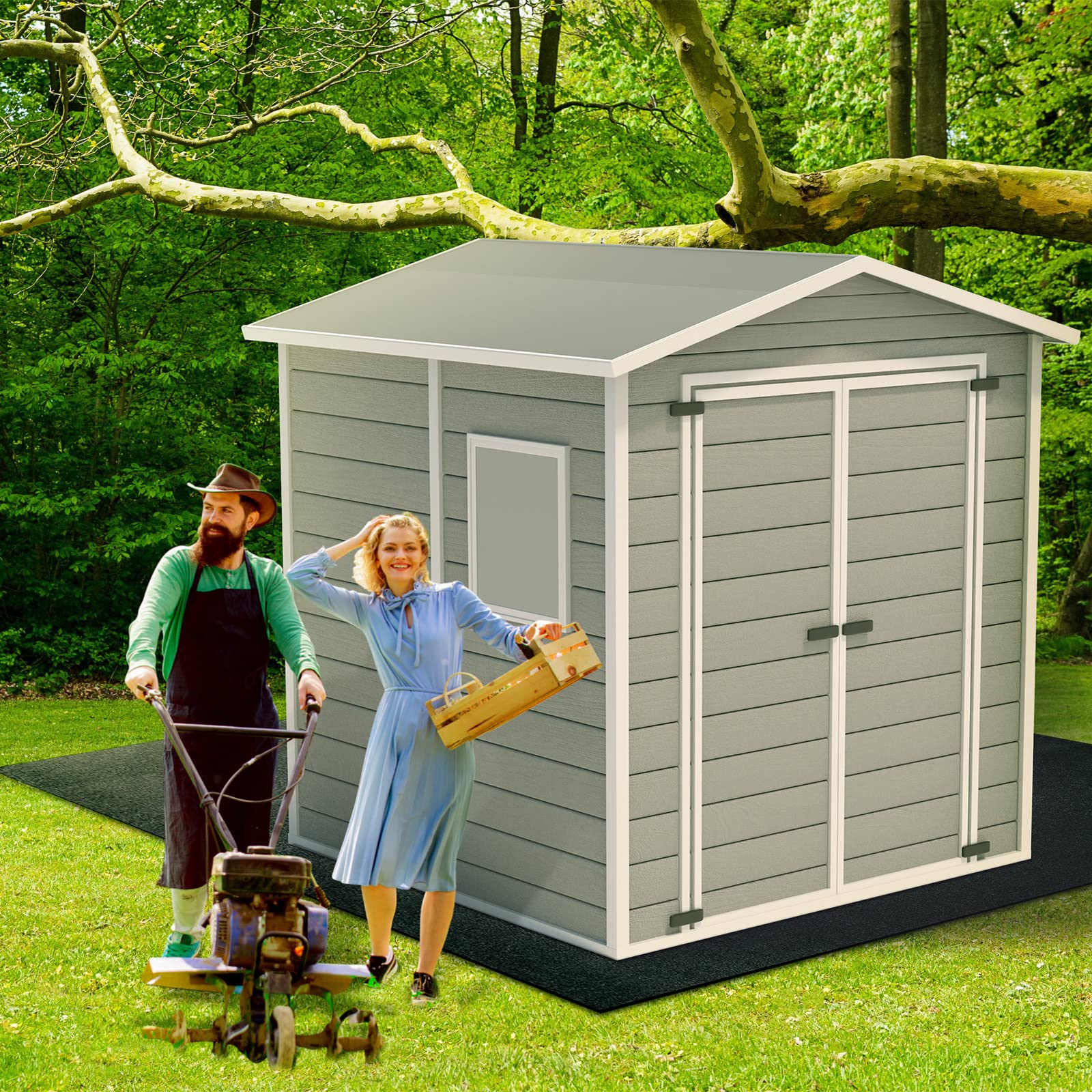 Haull garage lifestyle setup protecting flooring during projects
