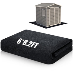 Haull front view of shed floor mat showing full coverage and protection