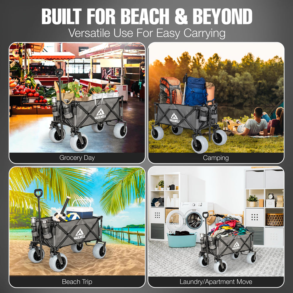 HAULWELL reinforced joint and powder-coated steel frame for durable hauling