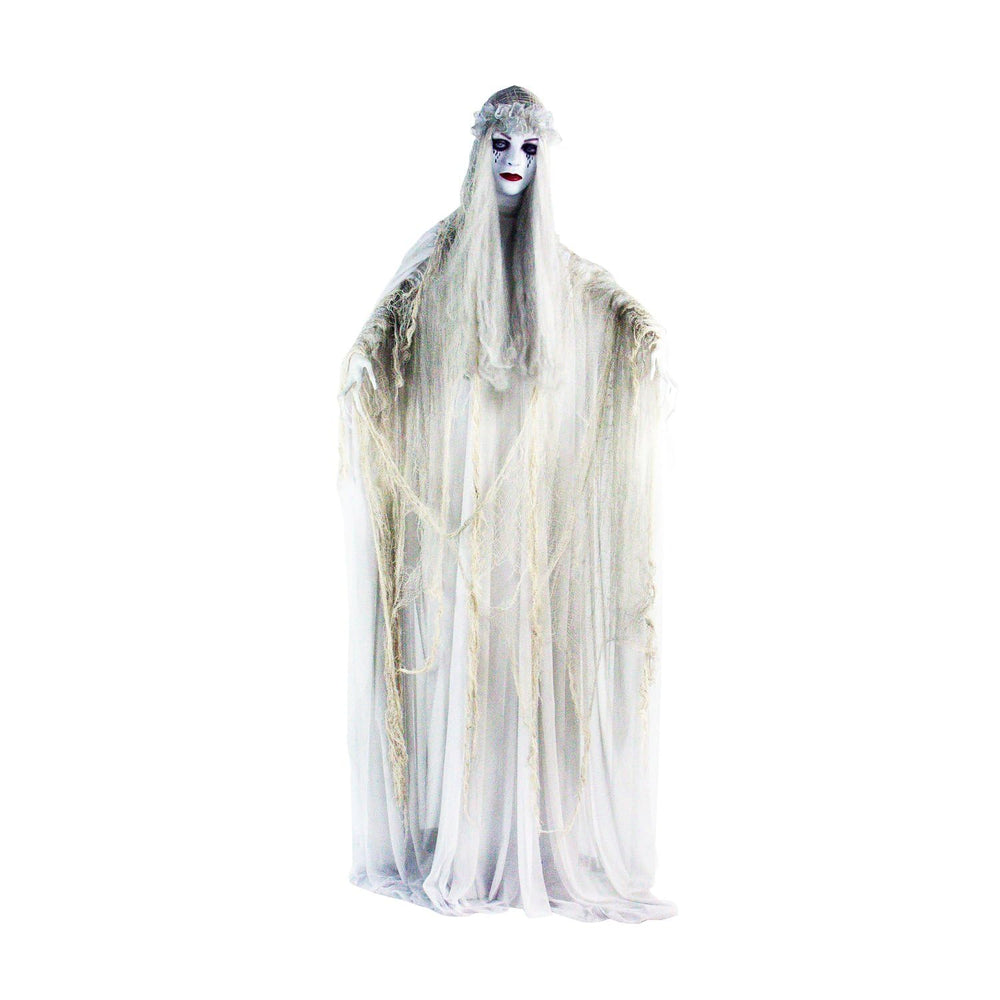 Haunted Hill Farm bride front view showing full life-size presence and dramatic impact