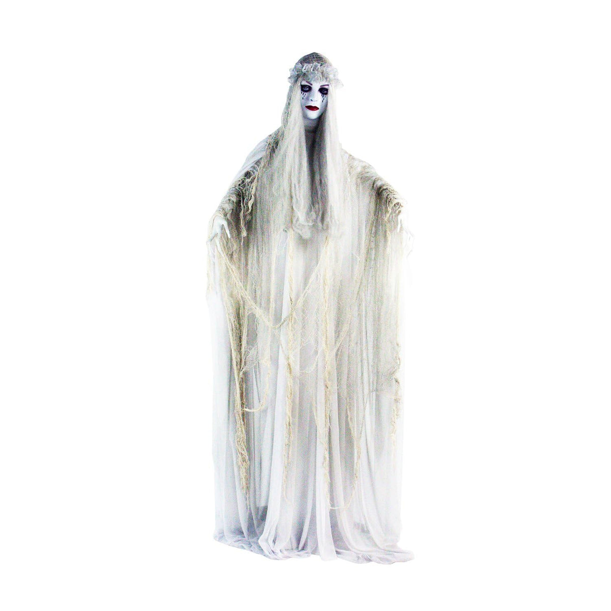 Haunted Hill Farm bride front view showing full life-size presence and dramatic impact