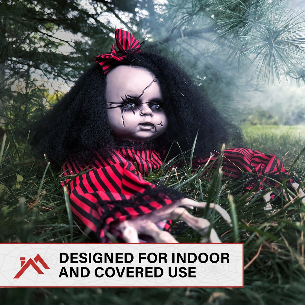 Haunted Hill Farm doll crawling across floor demonstrating movement effect