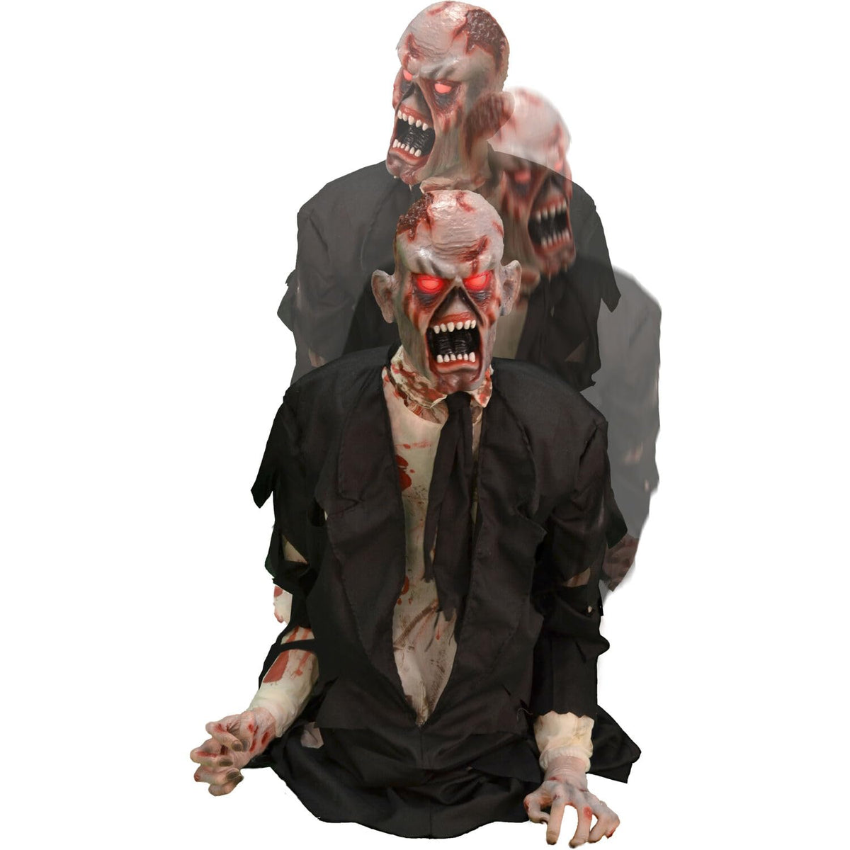 Haunted Hill Farm Damien front view showing lifesize presence and instant fright