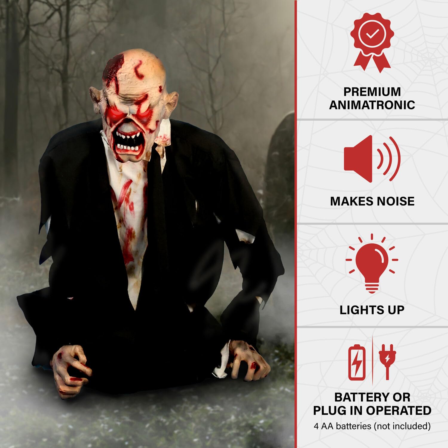 Haunted Hill Farm Damien torso and neck motion parts showing movement effect