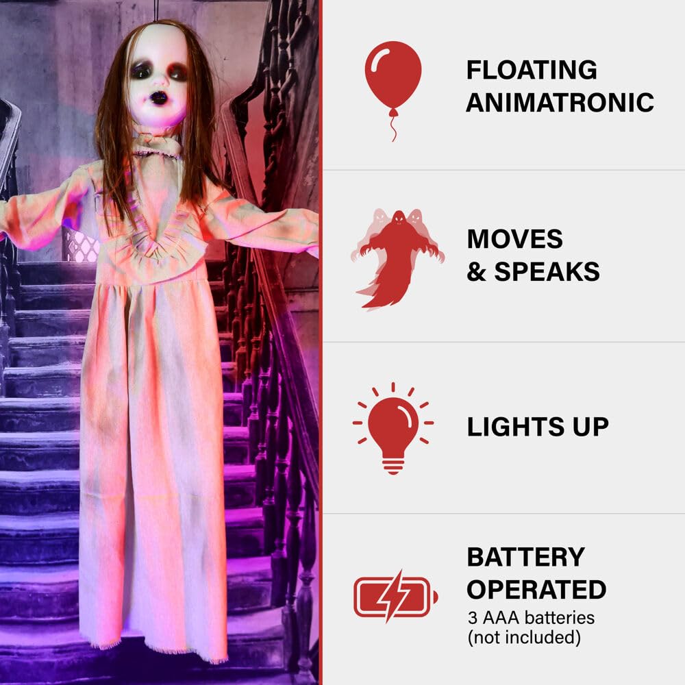 Haunted Hill Farm animatronic mid-float demonstrating movement effect