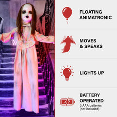 Haunted Hill Farm animatronic mid-float demonstrating movement effect