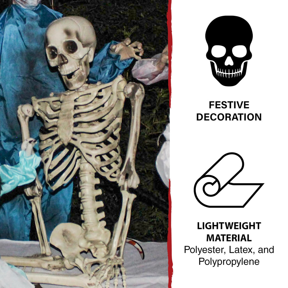 Haunted Hill Farm graveyard staged display suggesting emerging-from-ground effect
