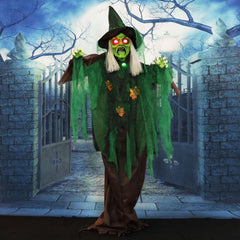 Haunted Hill Farm Maple close-up of face with glowing eyes delivering realistic jump-scare impact