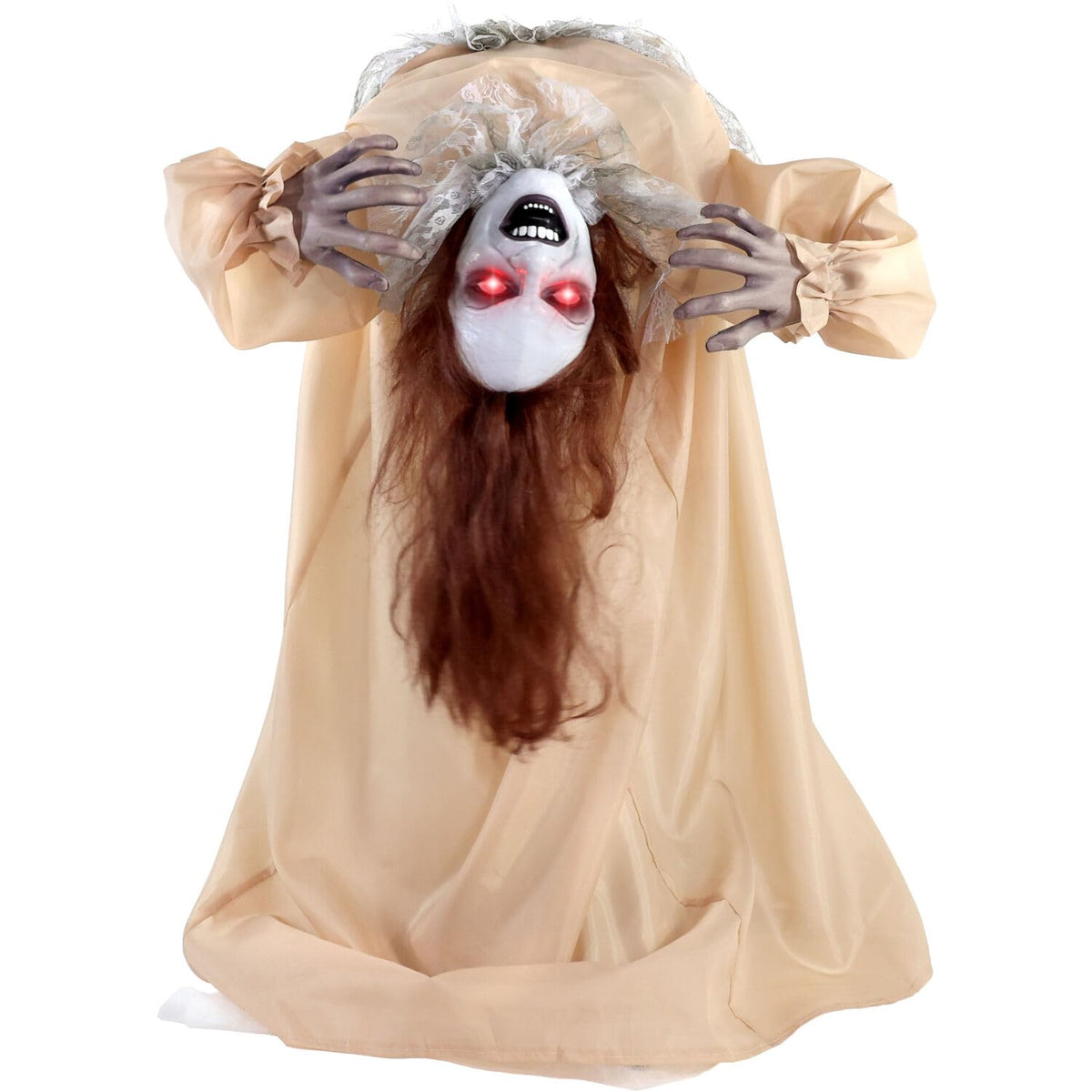 Haunted Hill Farm front view showing full 3.4-ft figure and spooky posture benefit scares