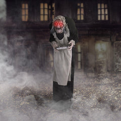 Haunted Hill Farm Ruby face close-up with lifelike features and menacing expression