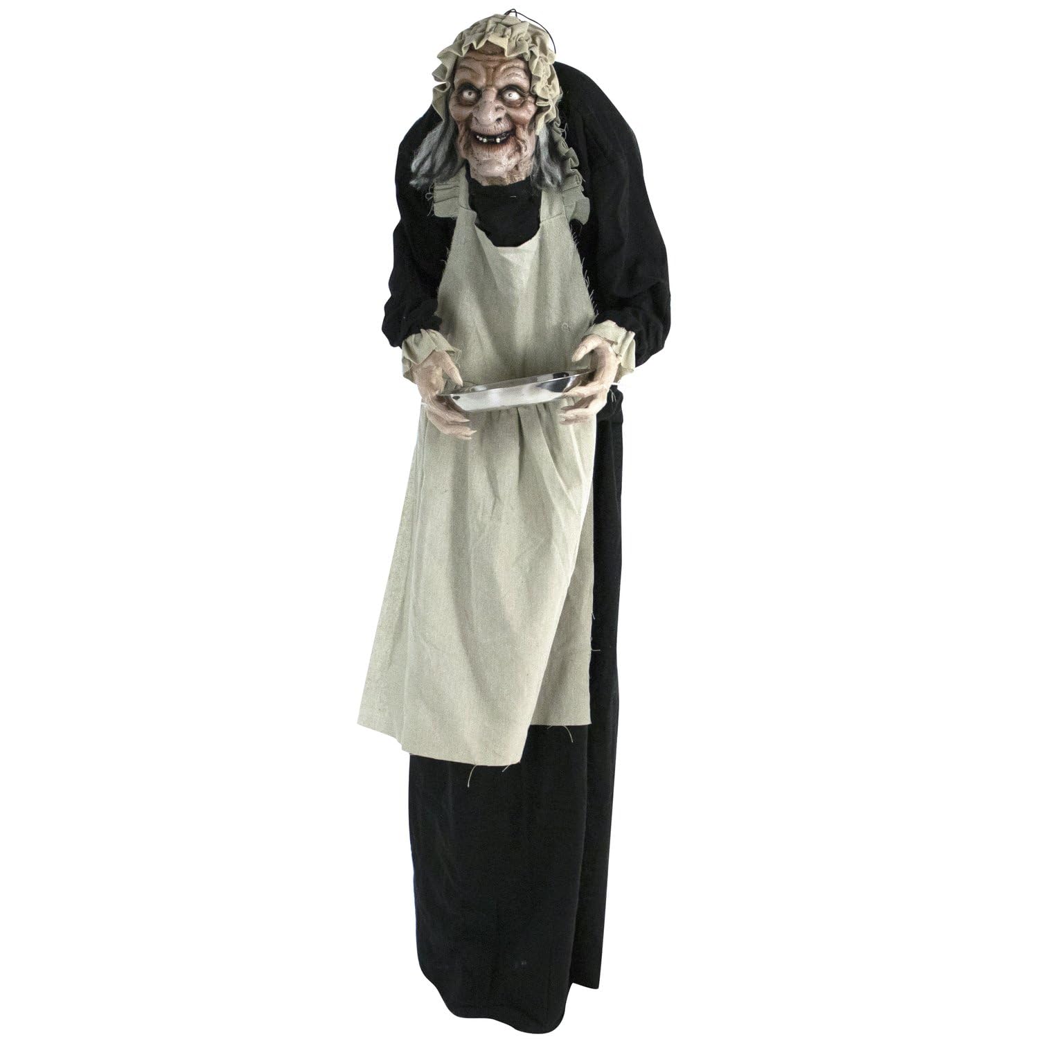 Haunted Hill Farm Ruby front view showing full costume and tray for dramatic greeting