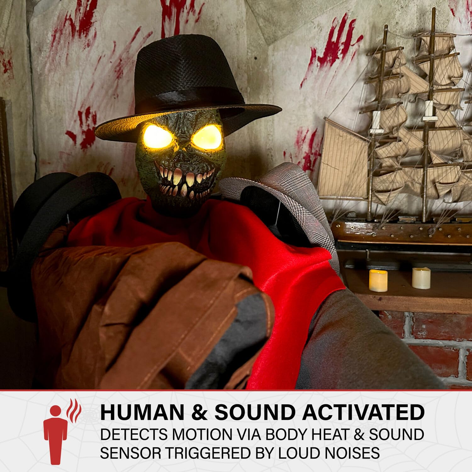 Haunted Hill Farm motion sensor and wiring detail for reliable activation and easy setup