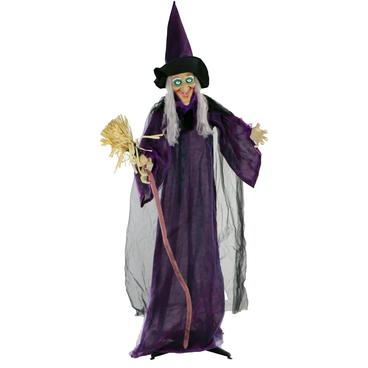 Haunted Hill Farm Sinthia full front view showing life-size witch atmosphere