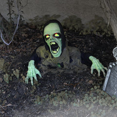 Haunted Hill Farm close-up of Trevor's flickering red eyes for dramatic effect