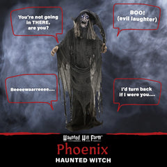 Haunted Hill Farm poseable arm detail showing adjustable gestures for varied scares