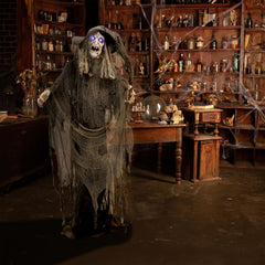 Haunted Hill Farm LED eye flash creating sudden visual scare and dramatic effect