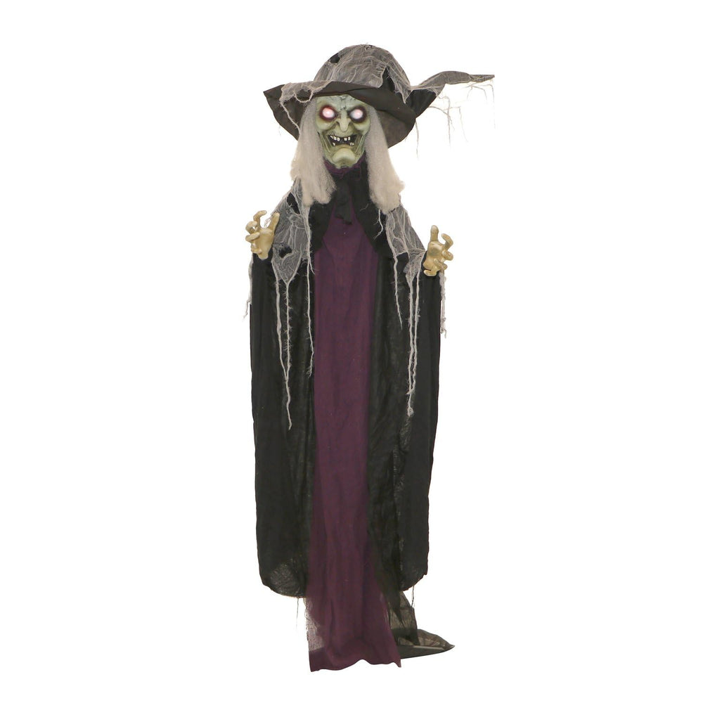 Haunted Hill Farm witch front view shows spooky entrance décor benefit