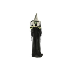 Haunted Hill Farm witch front view highlighting life-size presence and eerie atmosphere