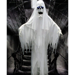 Haunted Hill Farm ghost close-up of flashing white LED eyes enhancing night visibility