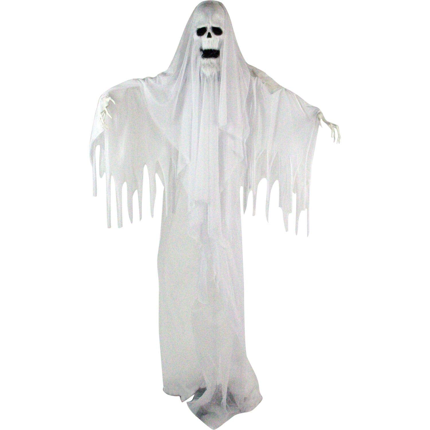 Haunted Hill Farm ghost front view showing full 6-foot poseable figure and dramatic presence