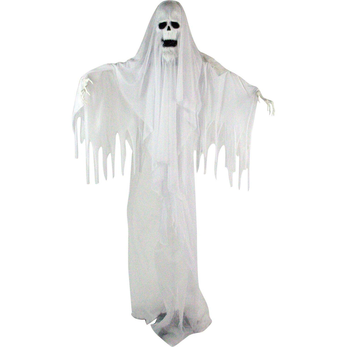 Haunted Hill Farm ghost front view showing full 6-foot poseable figure and dramatic presence