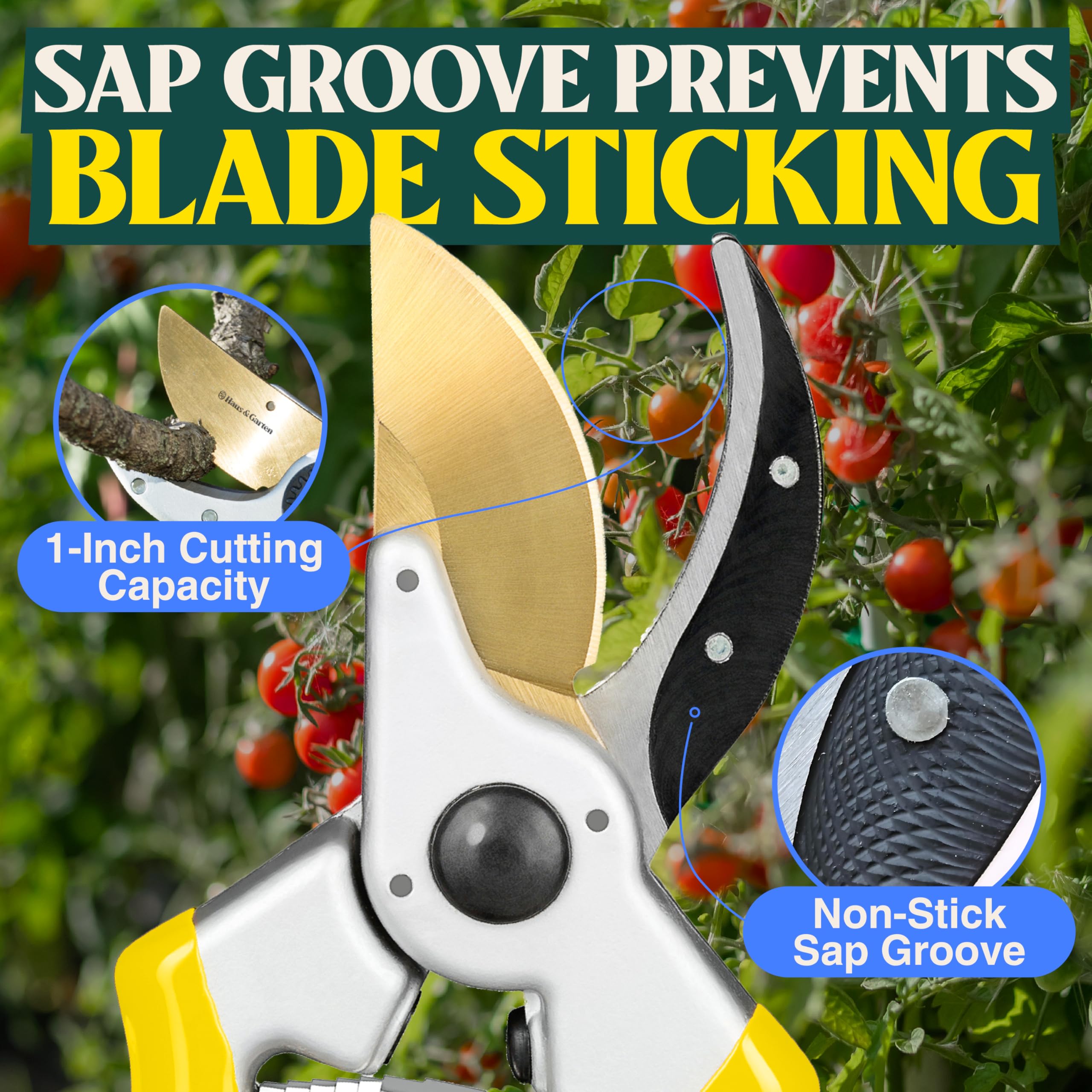 Haus & Garten shears used in garden setting trimming flowers for precise shaping