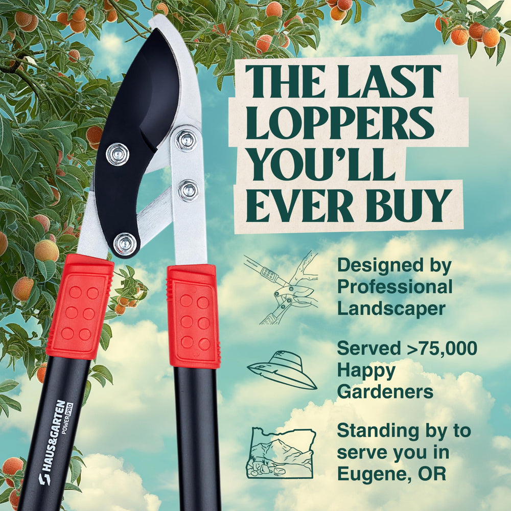 Haus & Garten Teflon-coated blade repelling sap for easier cleanup