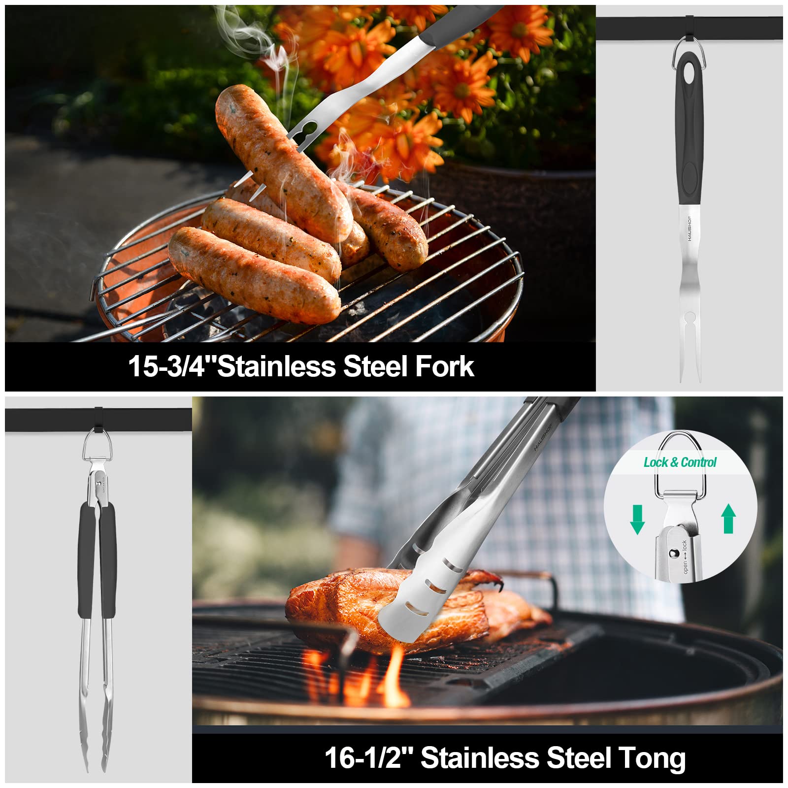 HAUSHOF silicone basting brush detail that resists heat and spreads sauce evenly