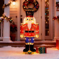 Hausse nutcracker front view showing festive silhouette and instant curb appeal