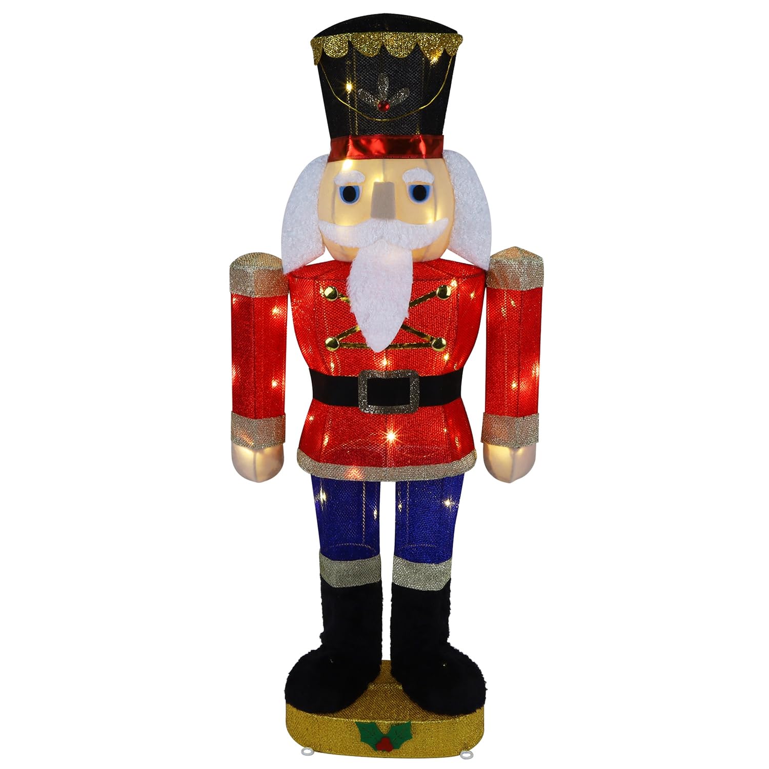 Hausse nutcracker next to chair for scale indicating 37.5-inch height