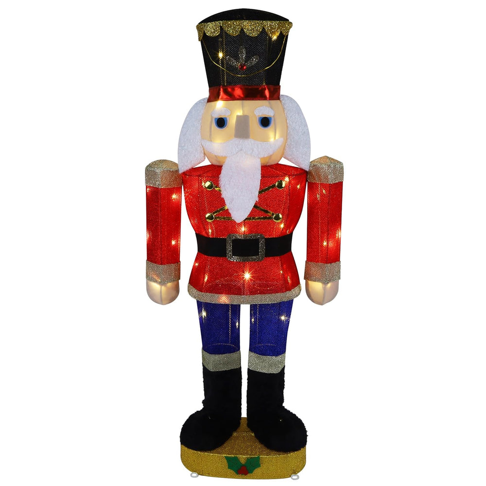 Hausse nutcracker next to chair for scale indicating 37.5-inch height