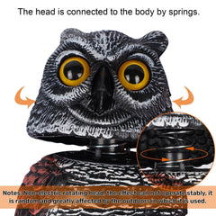 Hausse rotating head detail demonstrating wind-activated lifelike motion benefit