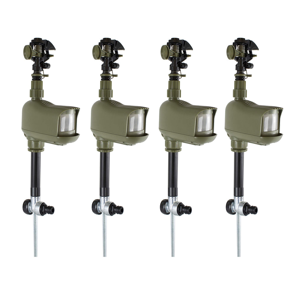 HAVAHART front view of critter ridder showing compact housing and hose connection benefit