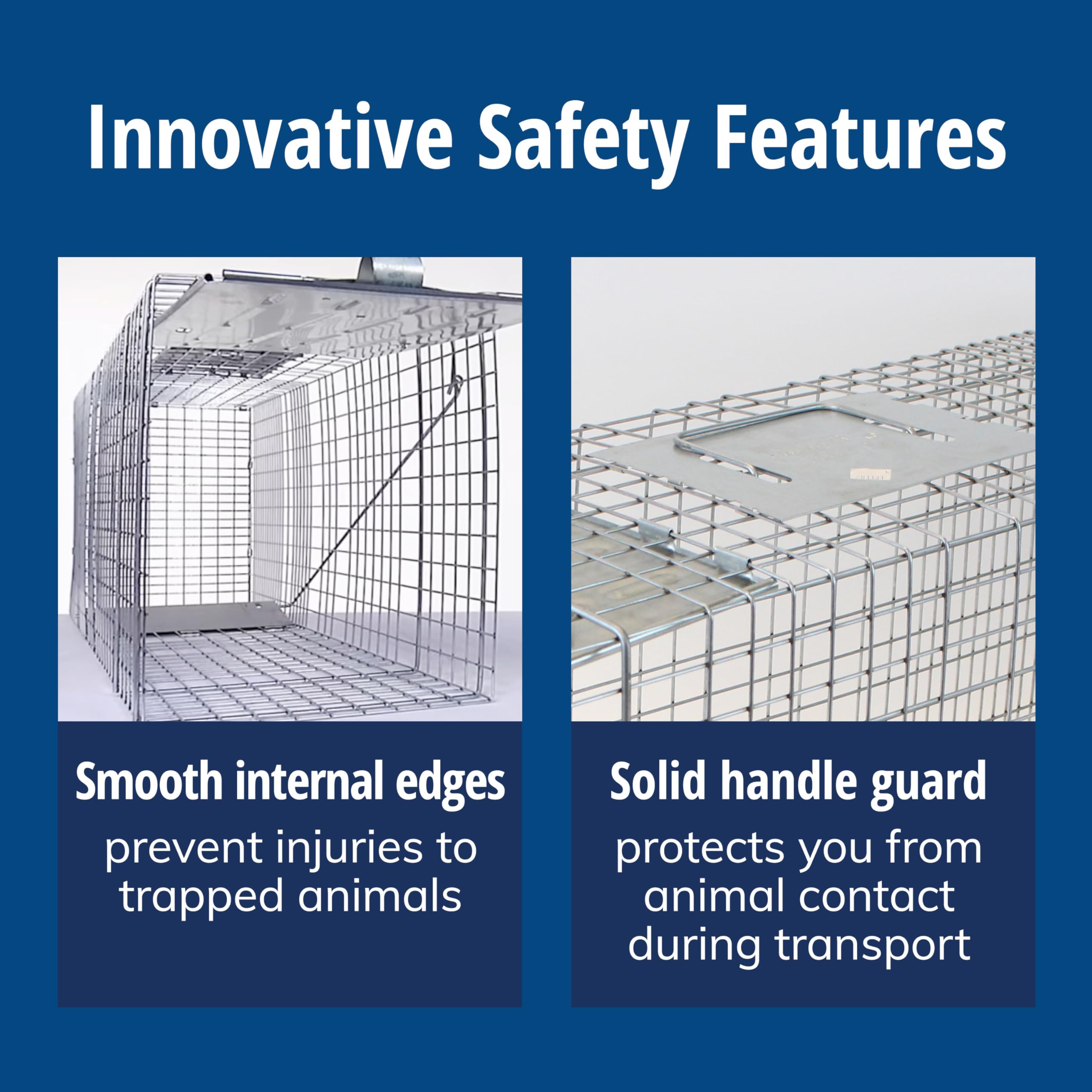 HAVAHART solid steel door closeup that adds structural strength and secure containment