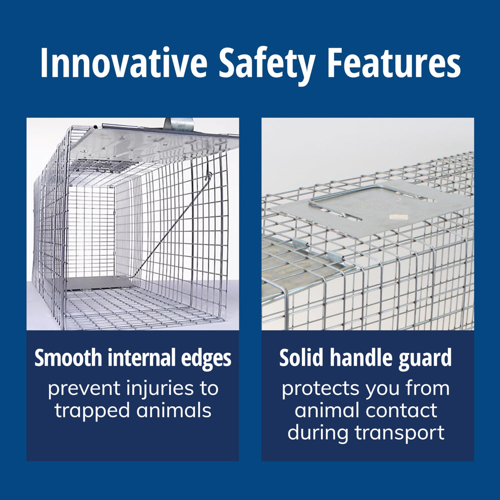 HAVAHART solid steel door closeup that adds structural strength and secure containment