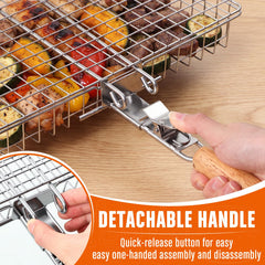 Havawish detachable wooden handle detail offering heat protection and comfortable grip