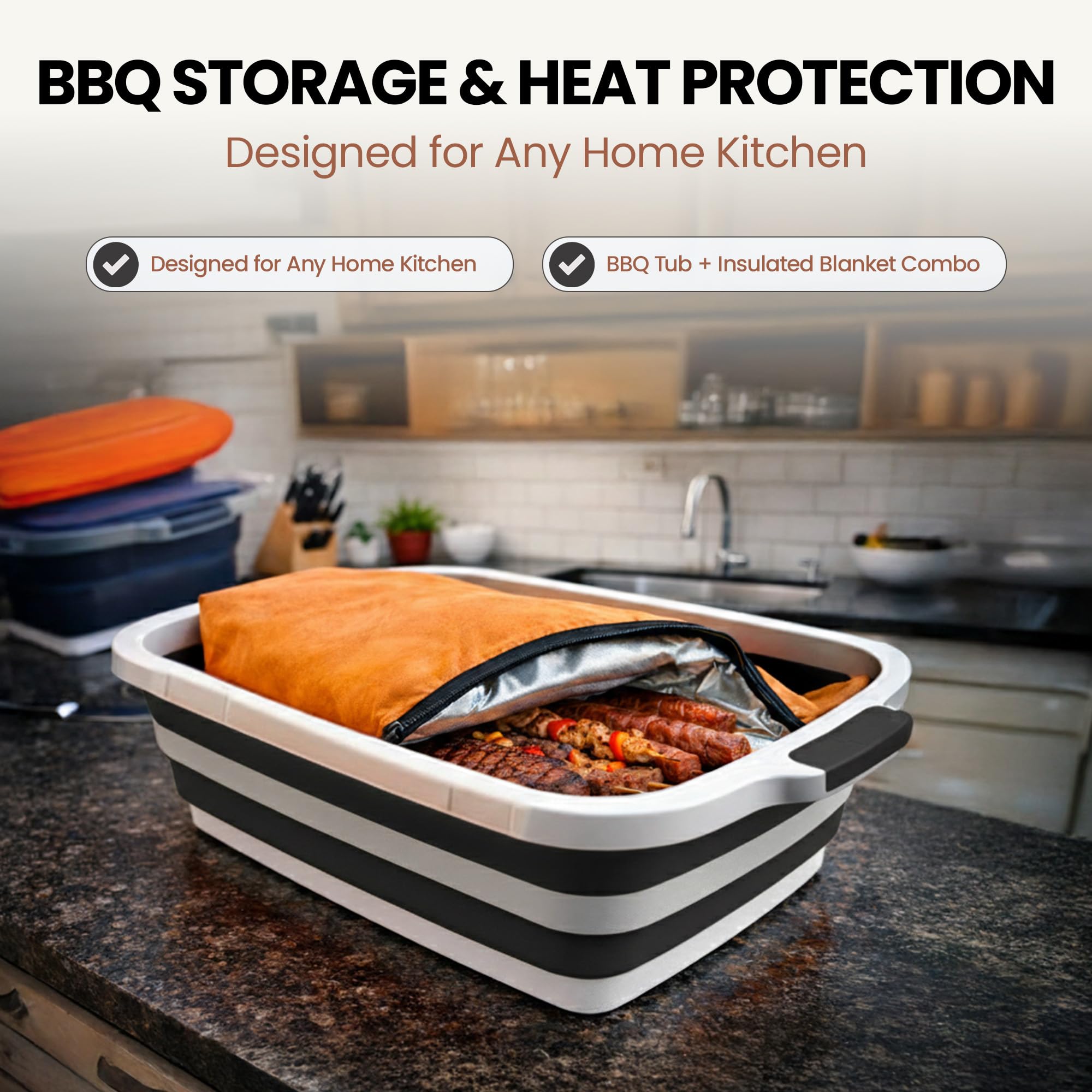 Havenity locking lid and handle close-up, secures contents for transport