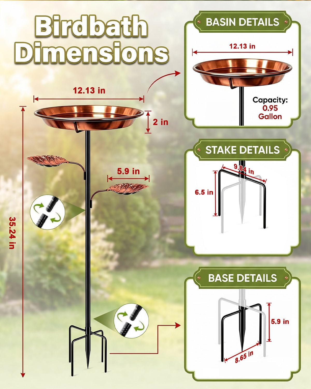 HAWAJOK bird bath placed in garden showing decorative charm and wildlife attraction