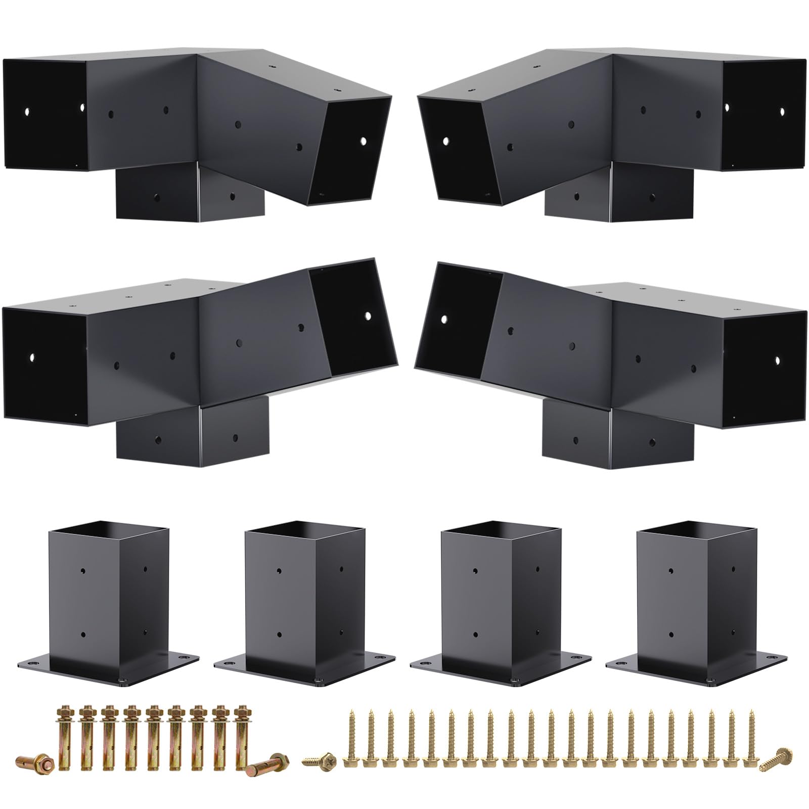 HAYOHRT front packaging showing complete pergola bracket kit and benefits