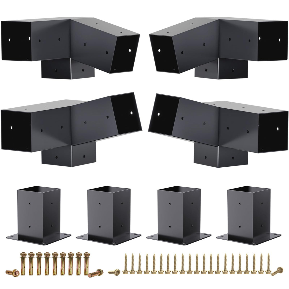 HAYOHRT front packaging showing complete pergola bracket kit and benefits
