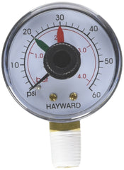 Hayward boxed pressure gauge front view showing dial for reliable pressure monitoring