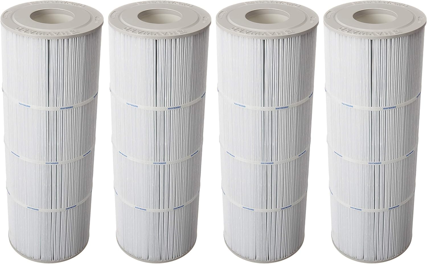 Hayward replacement cartridge pack front view showing four elements and clarity benefit