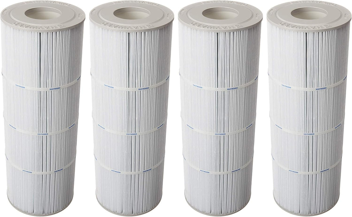 Hayward replacement cartridge pack front view showing four elements and clarity benefit