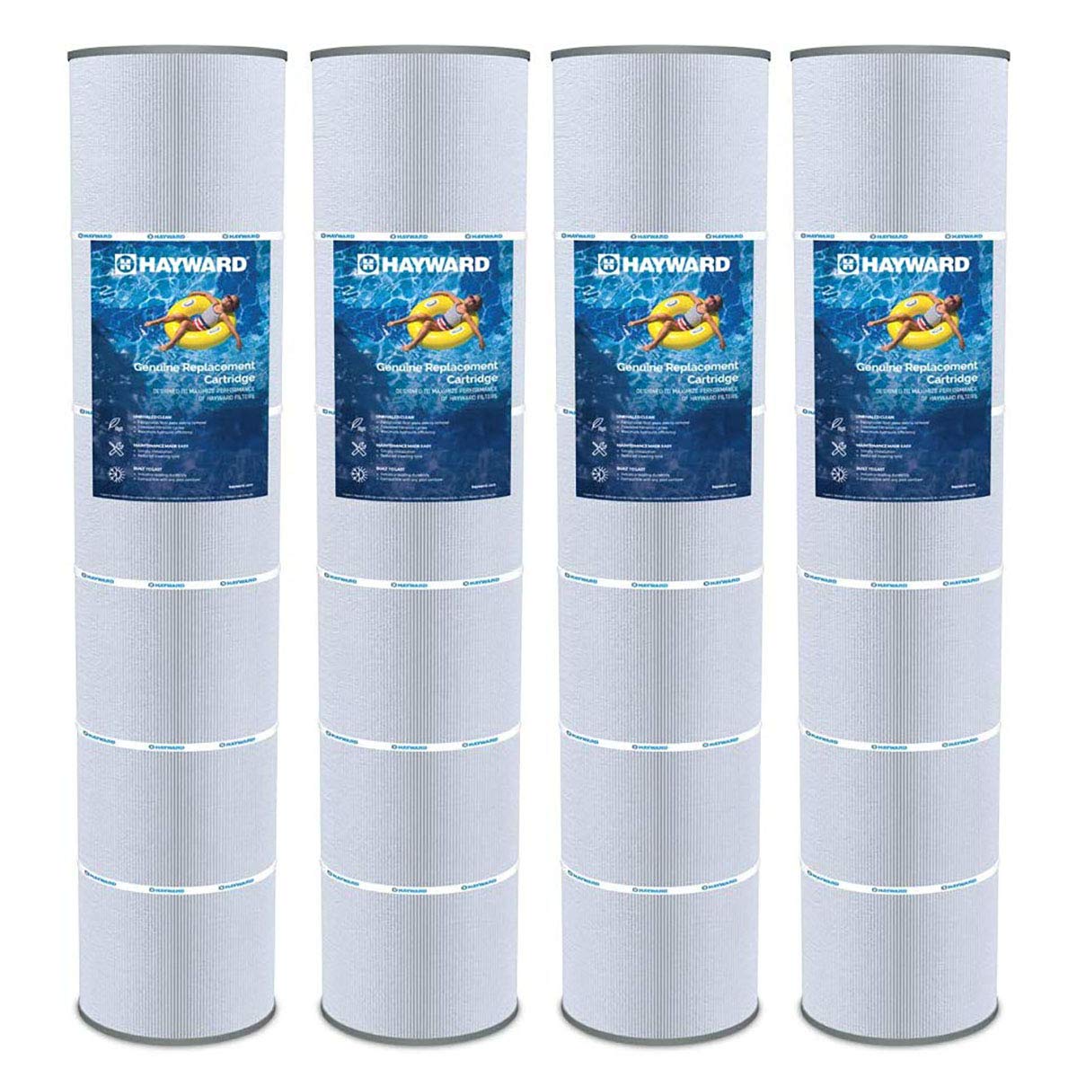 Hayward front packaging showing 4-pack and model label for easy identification