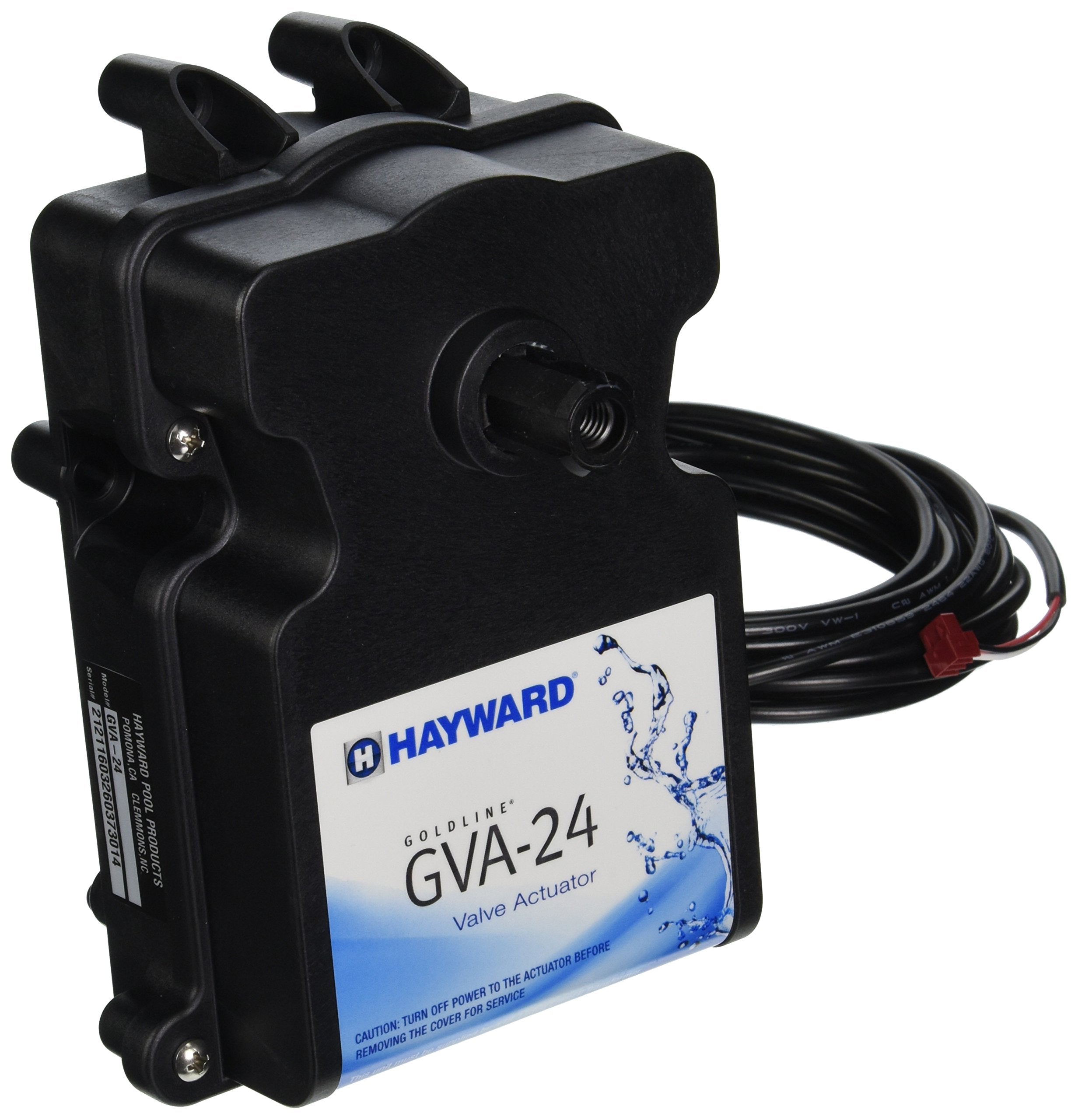 Hayward GVA-24 front profile showing actuator and mount for easy installation benefit