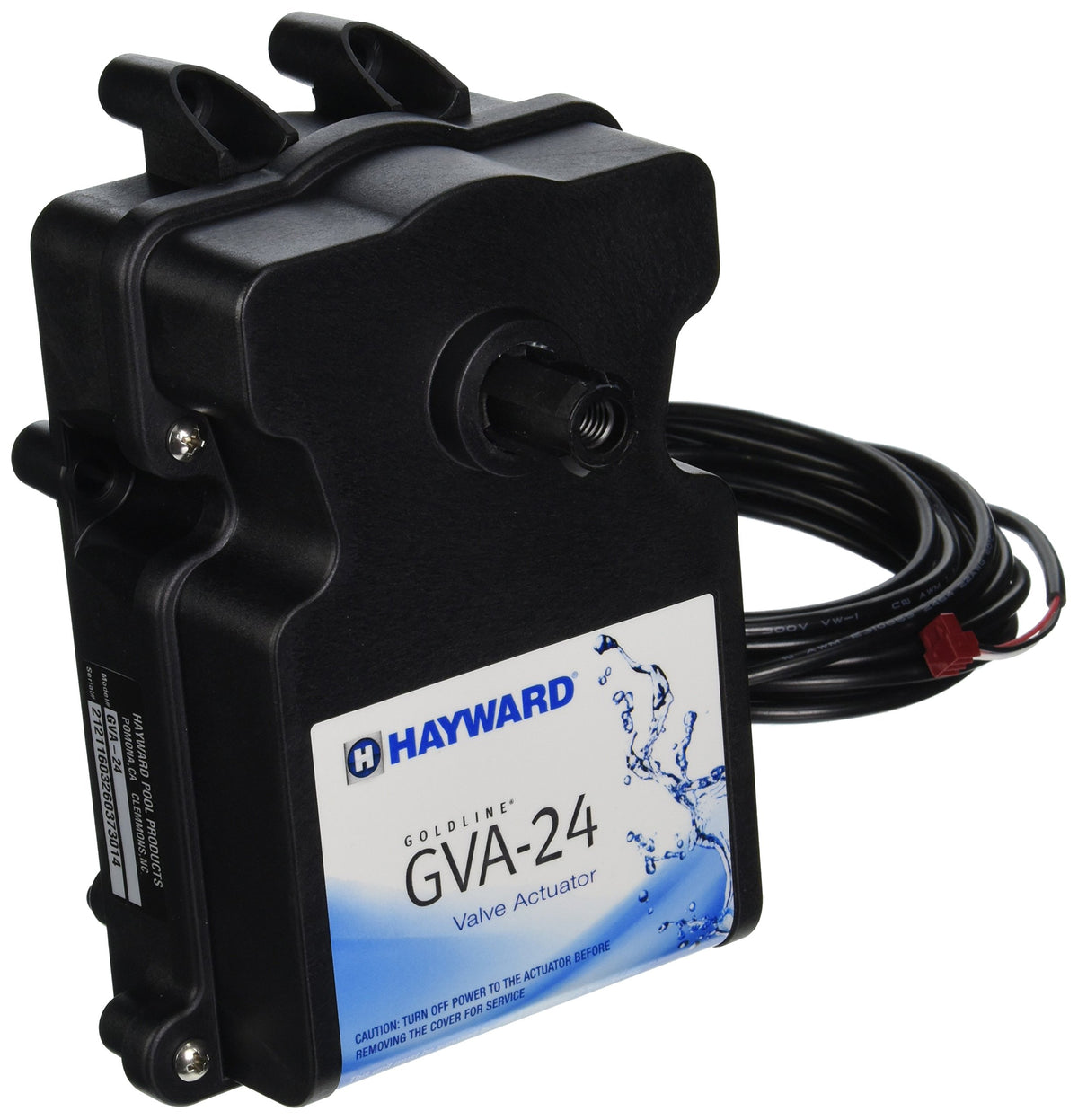 Hayward GVA-24 front profile showing actuator and mount for easy installation benefit